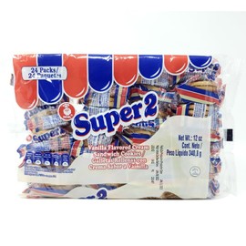 Super 2 Noel Galletas Rellenas con Crema Sabor a Vainilla - 12oz/340.8g