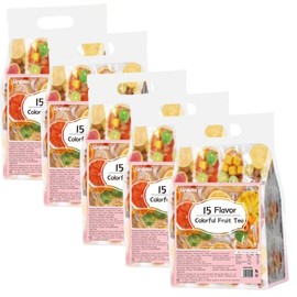 15 Flavor Colorful Fruit Tea  | Sweet & Tangy Burst of Natural Fruity Goodness – A Must-Have Refreshing Drink! Lemon Set Beverage - Specification: 5-PCS