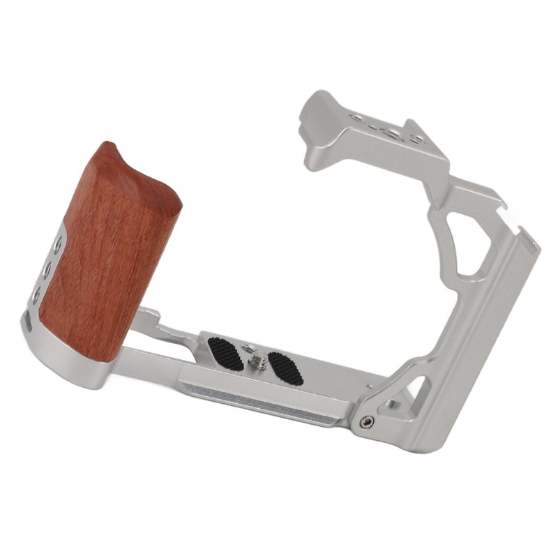 Camera Cage with Wood Handle Anodized Anti Slip Easy To
