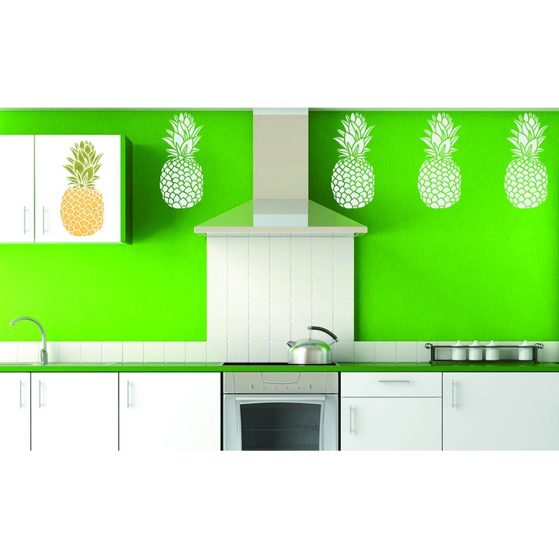 Pineapple Stencil, 4.5 x 10 inch - Fruit Vegetable Kitchen