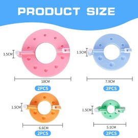 Molygar 16-Piece Pom Pom Maker Kit – 4 Sizes, DIY Craft Kit, Easy-to-Use Pom Pom Maker for Creative Arts and Crafts Projects