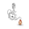GNOCE Teapot Pendant Charms 925 Sterling Silver Dangle Charms for Bracelet/Necklace Jewellery Gift for Women Girls, Silver, Cubic Zirconia
