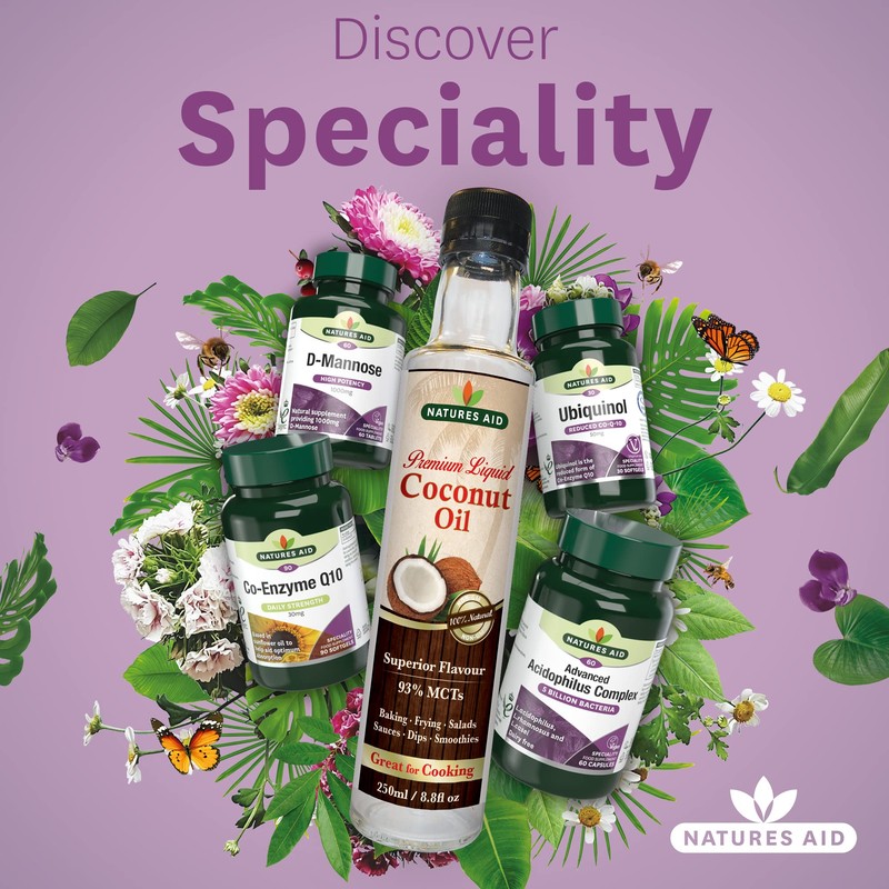 Natures Aid Premium Liquid Coconut Oil, 250ml