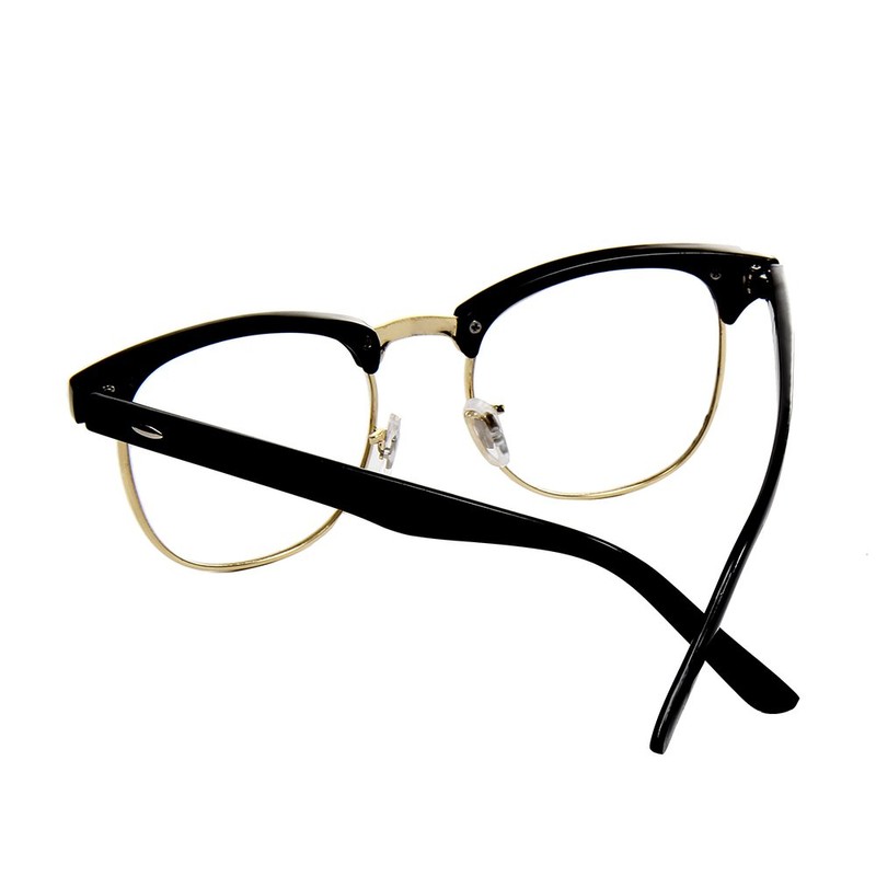 Shiratori New Vintage Fashion Half Frame Semi-Rimless Clear Lens Glasses