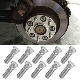 HEVLE 10PCS Car Wheel Studs, M12x1.5 Essential Car Accessories Lug Bolts Secure Wheel Hubs Compatible with Toyota Chevy Lexus Scion Pontiac, Replaces OEM#9094202067, 90942-02037 (10PCS)