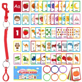 100Pcs Flash Cards for Toddlers Alphabets Numbers Colors Shapes Educational Cads Cognitive Flashcards for Body Parts Food Animal Flash Cards Learning Toy Educational Activities Kids Ages 3+ Preschool
