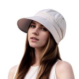 RUNQIU Women's Cap, Spring, Summer, Small Face Effect, Sun Protection, UV Protection, Breathable, Adjustable, Stylish, Large Size, UV Protection, Sun Protection, Golf, Work or School, Travel, Hat