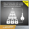 LanuBe Lock Laminated keyed Padlock (1-9/16", 40mm), keyed Alike Locks,