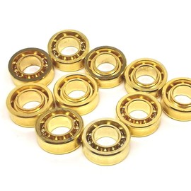 Wisboey 8 PCS R188 KK Bearing Speed Reactive Bearings, Gold-Plated Steel for Yoyo Models