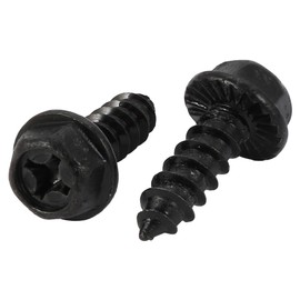 Sourcingmap M6x20mm Iron Zinc Plated Self-Tapping Hex Flange Phillips Drive Blot Screw 4pcs