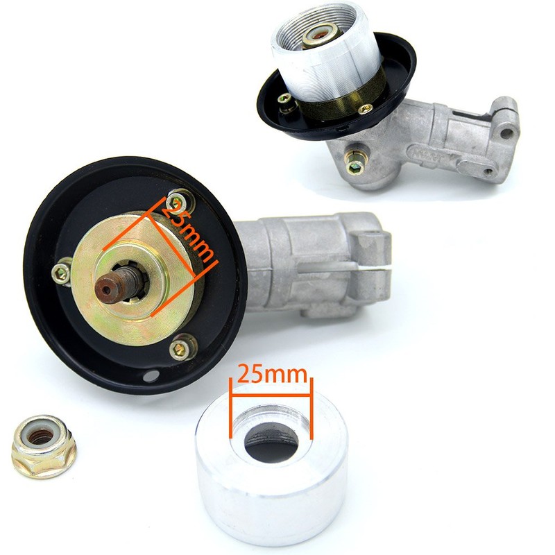 Swnkdg Aluminium Lawn Strimmer Head, Double Line Head, Thread Spool,