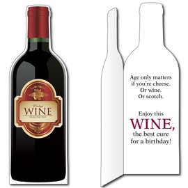 VictoryStore Jumbo Greeting Cards: GIANT Birthday Card (Wine image)  5'8" Tall Card with Envelope