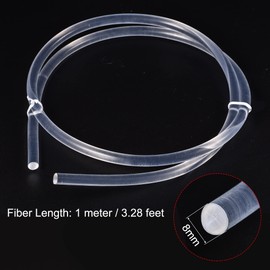 sourcing map PMMA Side Glow Fibre Optic Cable 8 mm 1 m for LED Light Guides in the House, Hotel