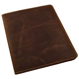 Rustic Ridge Refillable Leather Composition Notebook - Composition Notebook Cover - Leather Notebook Cover (Vintage Brown)