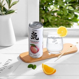 Chi Forest Sparkling Water,Caffeine free,Gluten free,Vegan,0 sugar,0 calories,White Peach Flavor,11.16 Fl oz,24 Cans