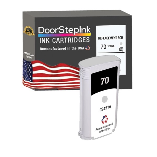 DoorStepInk Compatible Ink Cartridges For HP 70 Light Gray 130mL