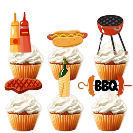 S-Cp-0495 ce Cream Fruit Dessert Cupcake Topper Colorful Glitter Happy Birthday Sensory Pop Game Theme Decor Supplies Baby Shower Boys Girls Birthday Party Decorations