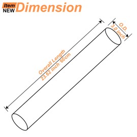Simnliras 3 inch Straight Mandrel Exhaust Extension Pipe with Clamp, 60cm Length Stainless Steel 3" OD Mandrel Exhaust Tube Straight DIY Pipe Universal Fitment (2 pack, Slip-On design)