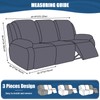 TAOCOCO Recliner Sofa Slipcover, 3 Pieces Polyester Fabric Stretch Sofa