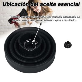 2Pcs Difusor Plegable de Secadora - Difusor Universal para Secadores de Pelo y Rizadores, para Rizos Perfectos, High temperature Anti-Frizz Styling Accesories 40-45 mm Color Negro (Negro)