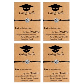 HUASAI 2024 Graduation Gifts for Her Graduation Decorations Class of 2024 College Graduation Bracelets for Him Compass Bracelet