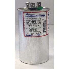 AMRAD USA Amrad Run Capacitor 40 + 7.5 uF MFD x 370/440 Volt USA2232