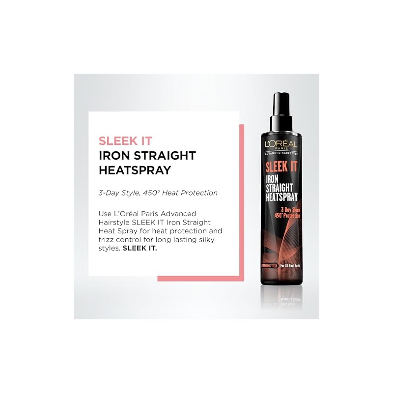L'Oréal Paris peinado avanzado, SLEEK IT Iron Straight Heatspray, 5.7