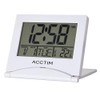 Acctim Mini Flip 2 Folding Travel LCD Alarm Clock White