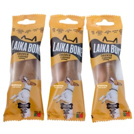 Likeabone Dog Treats - Long Lasting, High Protein, Lactose Free - 100% Natural Cheese Chews - Salmon, Chicken and Peanut Butter Flavors - 3 Count