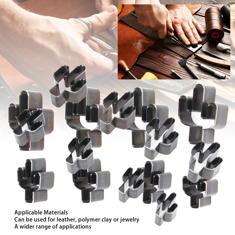 8pcs Leather Shape Punch Cutter Mold High Carbon Steel Hollow