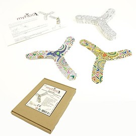 MYFIBO TicToys Boomerang for Beginners, Girls and Boys - Design and Style Yourself, Perfect for Indoor and Outdoor Use - 30 Pack Set