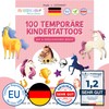100 stick-on tattoos - Skin-friendly children's tattoos horses - Child-friendly