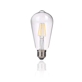 emark LED Bulb 40 Watt Equivalent - Soft White (2700K) ST64 Dimmable - E26 Medium Base (Soft White, 1 Pack)