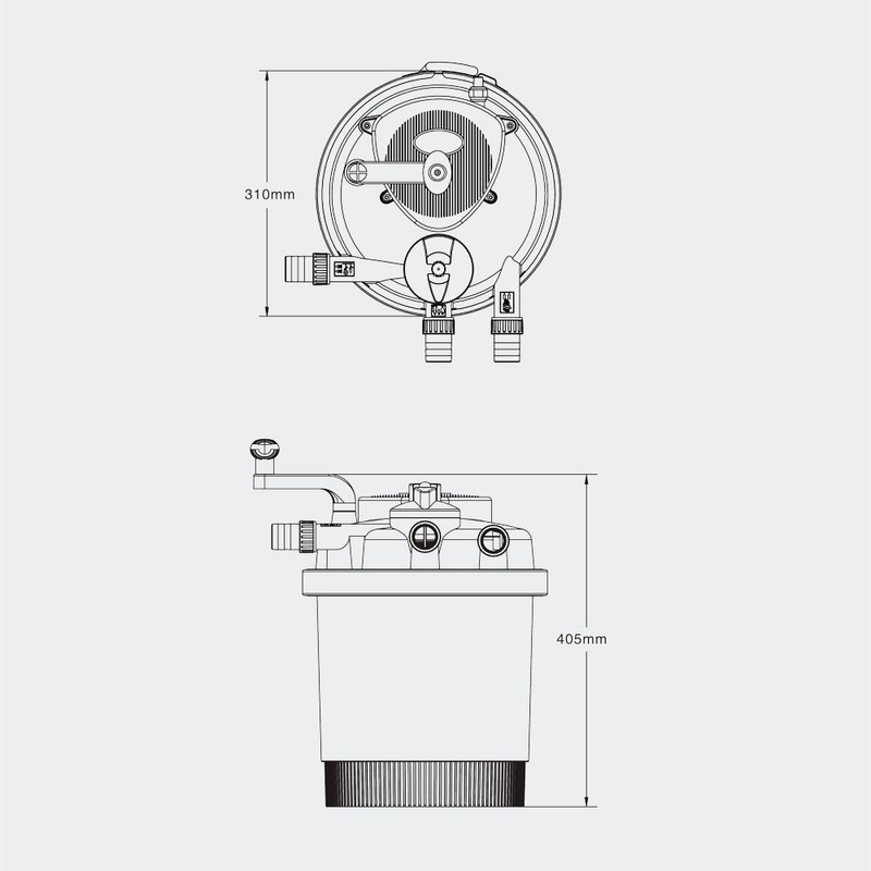 SUN CPF-2500 Grech Pond Bio Pressure Filter, UVC Upto 1600