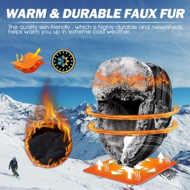 Comhats Warm Aviator Hat for Men Ear Muffs Unisex Winter Hat with Ear Flaps Soft Faux Fur Hat Windproof