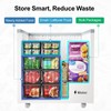 iSPECLE Chest Freezer Organizer Bins - 5 Pack Small Stackable