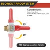 sourcing map 4Pcs Brass Water Mini Ball Valve Shut Off