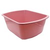 Portable Rectangular Plastic Wash Basin, 6 Quarts with Graduations, Rose