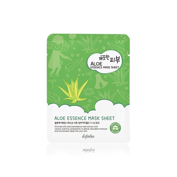 Esfolio Pure Skin Mask Box, Aloe Essence, 11.8 Ounce