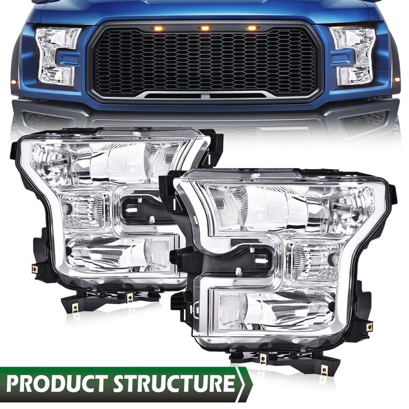 LQI Headlights Assembly Compatible with 2015 2016 2017 Ford F150