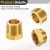 uxcell 2Pcs 3/8 BSPT Male x 1/4 NPT Female Brass