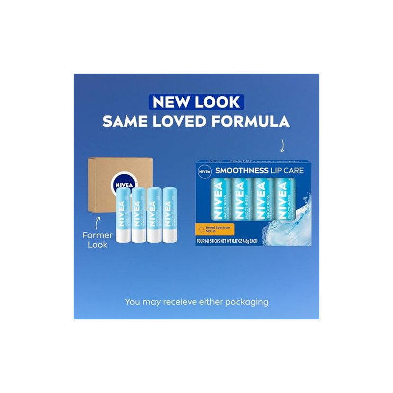 NIVEA Smoothness Lip Care SPF 15, Lip Balm SPF Stick,