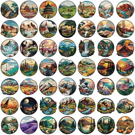 Nature Landscape Stickers,50 PCS Outdoor Landscape Vinyl Waterproof Decals for Water Bottles Computer Bicycle Skateboard Luggage Phone Pad Laptop Kids Teens Stickers Pack