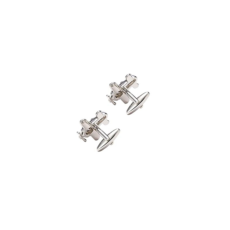 A N KINGPiiN Propeller Plane Cufflinks (Silver)