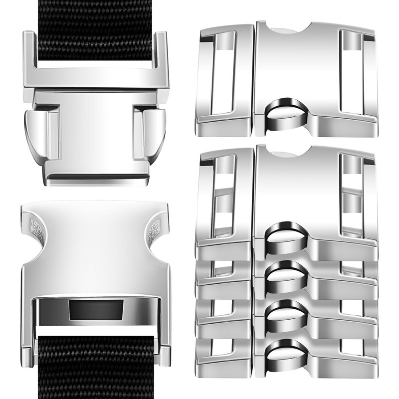 Gadpiparty 6 Pack Metal Buckles 20mm Quick Release Clips for