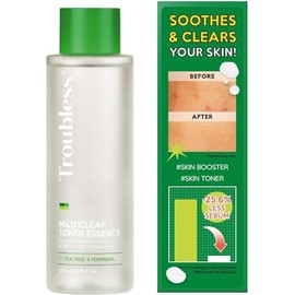 Troubless Tónico Suave Claro Esencia - Tónico Hidratante y Calmante para La Piel para La Cara, Tónico Facial Del Árbol Del Té para Todo Tipo de Piel |