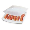 PrepSolutions Microwavable Bacon Grill, White – Nonstick, Easy-Clean Design, 1