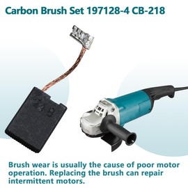 Carbon Brush Set 197128-4 CB-218 Fits for Makita Demolition Hammer HM1802 H1812 and Makita Angle Grinder GA9060 GA7060（4 Pcs)