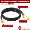 GasSaf 8FT RV Quick Connect Propane Hose, 1/4" RV Propane