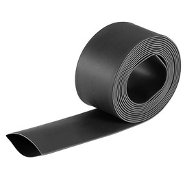 sourcing map Waterproof Heat Shrink Tubing, 22 mm Diameter, 37 mm, Flat Width, Shrink Ratio 2:1, Cable Protection Tube for Electrical Insulation, Hose, 2 m Length, PE Heat